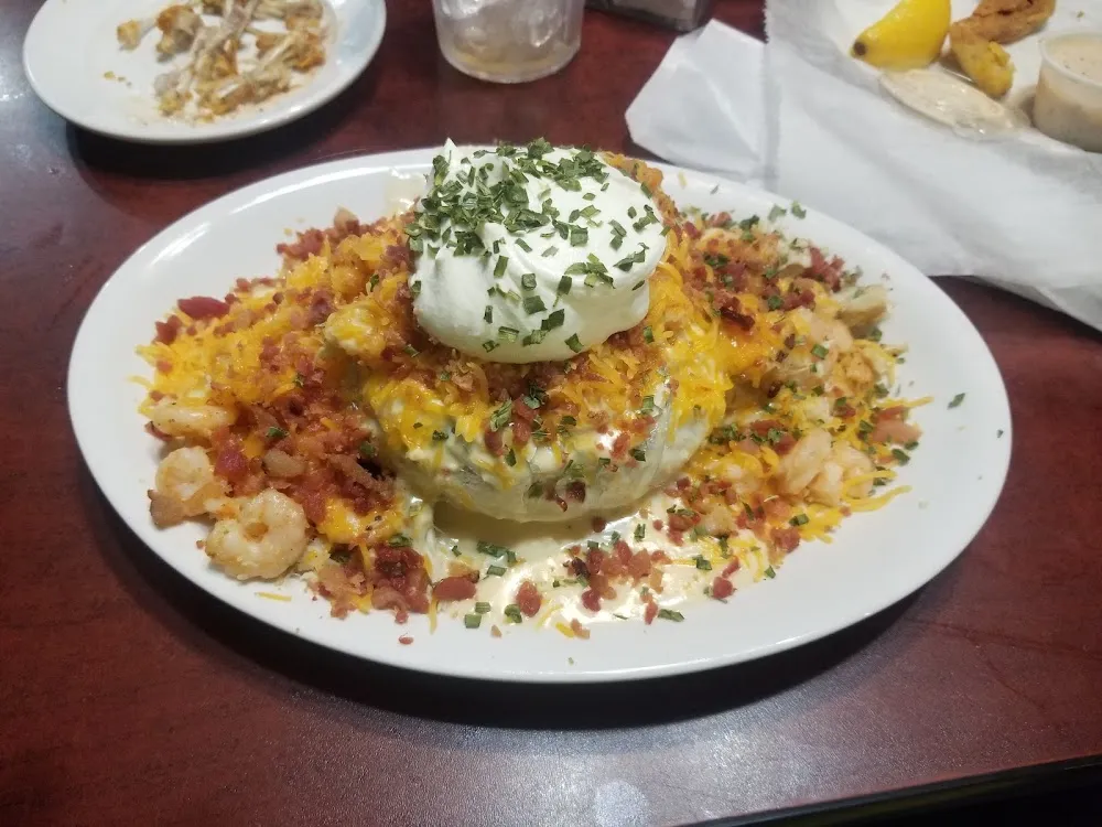Seafood Stuffed Baked Potato